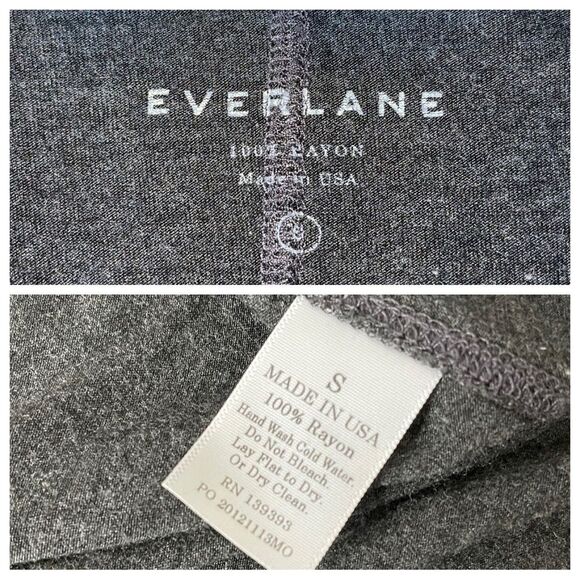 Everlane Grey Long Sleeve Top rayon size S - Picture 12 of 12
